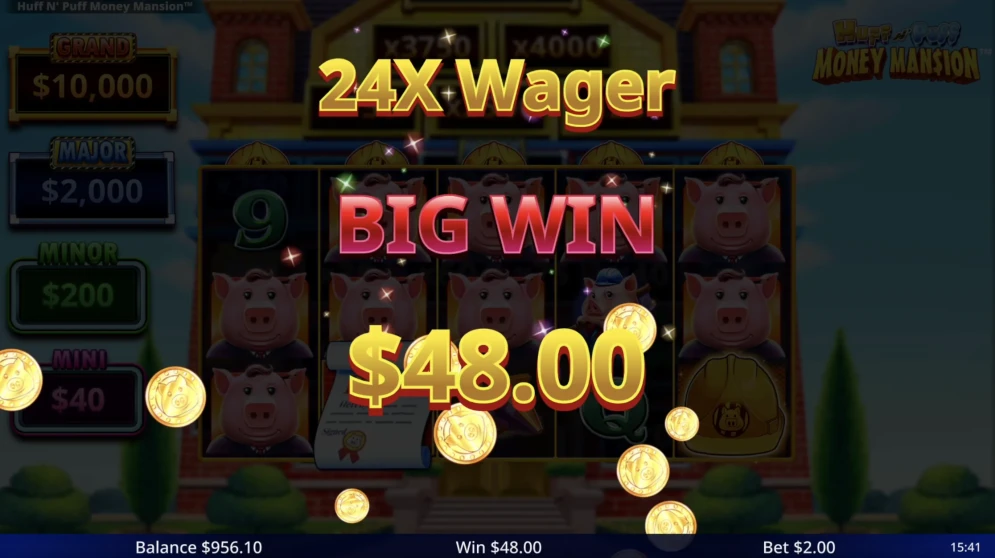 Huff N' Puff Money Mansion Slot