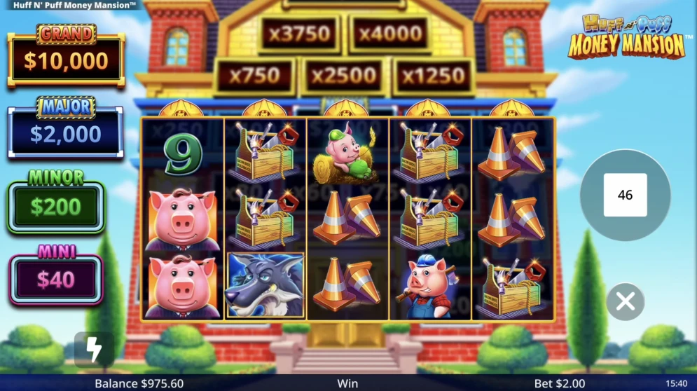 Huff N' Puff Money Mansion Slot