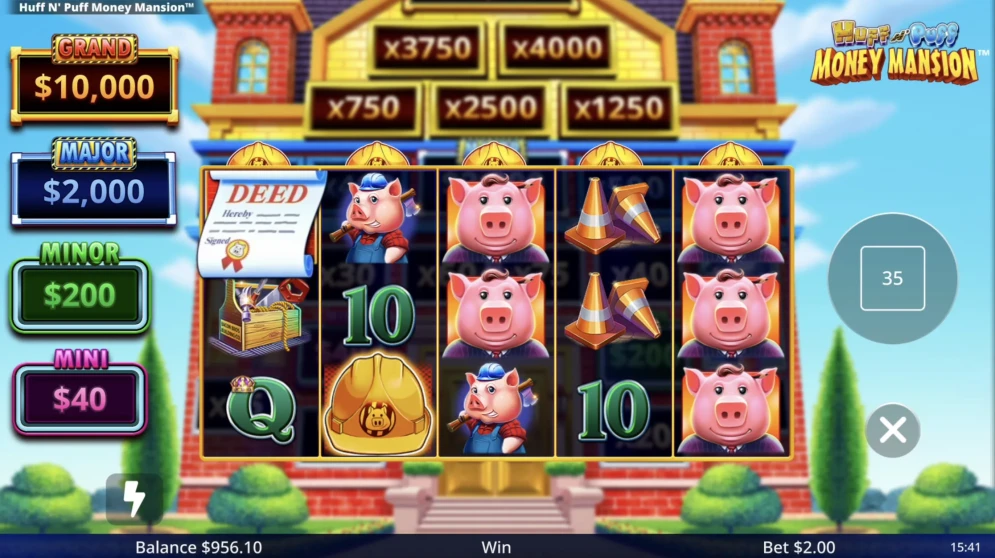 Huff N' Puff Money Mansion Slot
