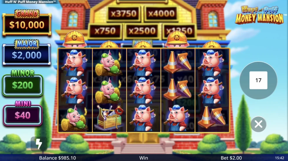 Huff N' Puff Money Mansion Slot